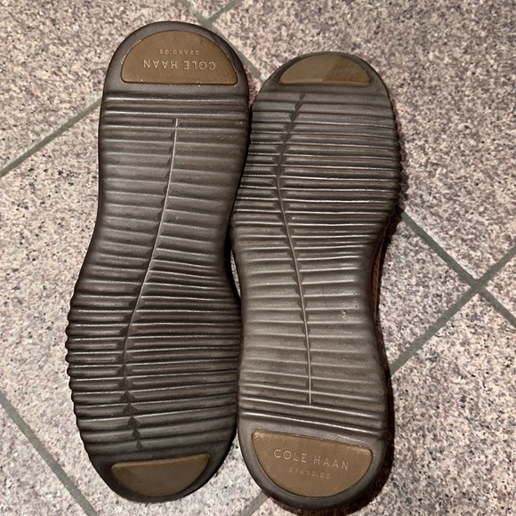 COLE HANN ZeroGrand 7.5 M LEATHER Tan  medium Brown Oxford loafer Excellent - Picture 10 of 14